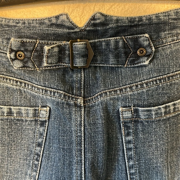 Flare A-line Blue Denim Jean Skirt - Picture 3 of 3